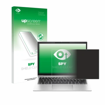 Front side of a product packaging with the brand logo upscreen. Next to it is the device HP EliteBook 835 G10 shown with the c