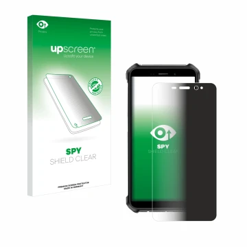 Front side of a product packaging with the brand logo upscreen. Next to it is the device Ulefone Armor X12 Pro shown with the 