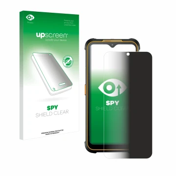 Front side of a product packaging with the brand logo upscreen. Next to it is the device AGM Glory G1S shown with the correspo