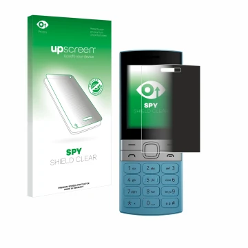 Front side of a product packaging with the brand logo upscreen. Next to it is the device Nokia 150 (2023) shown with the corre