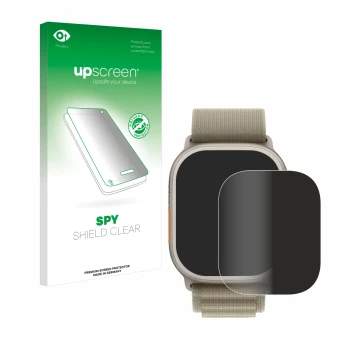 Front side of a product packaging with the brand logo upscreen. Next to it is the device Apple Watch Ultra 2 (49 mm) shown wit