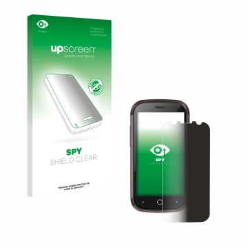 Front side of a product packaging with the brand logo upscreen. Next to it is the device Unihertz Jelly Star shown with the co