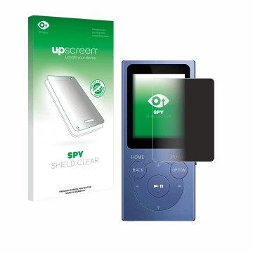 Front side of a product packaging with the brand logo upscreen. Next to it is the device Sony Walkman NW-E394 shown with the c