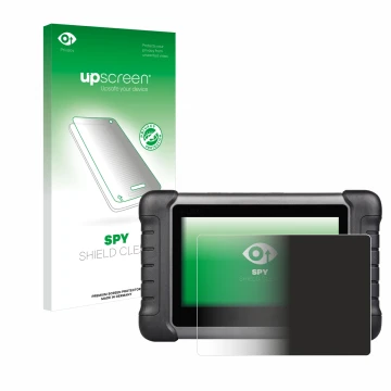 Front side of a product packaging with the brand logo upscreen. Next to it is the device Autel MaxiCheck MX808s shown with the