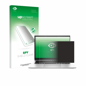 Front side of a product packaging with the brand logo upscreen. Next to it is the device HP EliteBook 845 G10 shown with the c