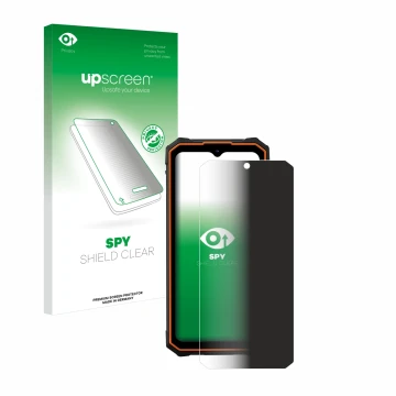 Front side of a product packaging with the brand logo upscreen. Next to it is the device Hotwav Cyber 13 Pro shown with the co