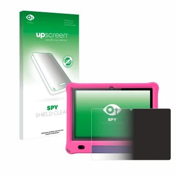 Front side of a product packaging with the brand logo upscreen. Next to it is the device Pritom B10 Kids 10.1