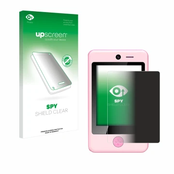Front side of a product packaging with the brand logo upscreen. Next to it is the device Pthtechus Children’s Smartphone shown