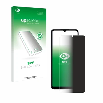 Front side of a product packaging with the brand logo upscreen. Next to it is the device Xiaomi Poco C65 shown with the corres