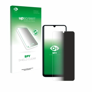 Front side of a product packaging with the brand logo upscreen. Next to it is the device Xiaomi Redmi 13C shown with the corre