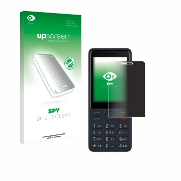 Front side of a product packaging with the brand logo upscreen. Next to it is the device TCL Onetouch 4022s shown with the cor