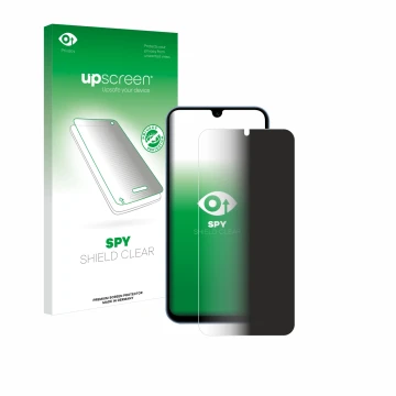 Front side of a product packaging with the brand logo upscreen. Next to it is the device Samsung Galaxy A15 shown with the cor