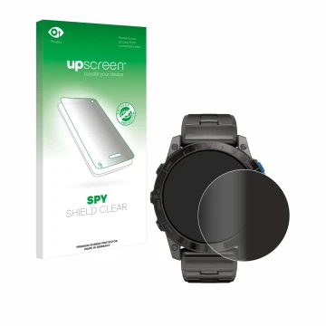 Front side of a product packaging with the brand logo upscreen. Next to it is the device Garmin D2 Mach1 Pro shown with the co