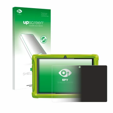 Front side of a product packaging with the brand logo upscreen. Next to it is the device Clementoni Clempad 10 shown with the 