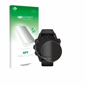 Front side of a product packaging with the brand logo upscreen. Next to it is the device Garmin Descent Mk3i (43 mm) shown wit