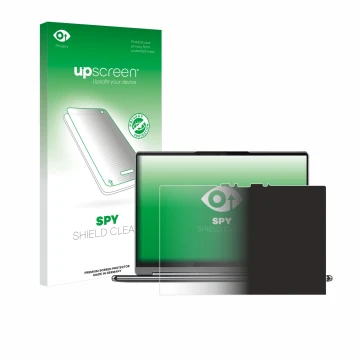 Front side of a product packaging with the brand logo upscreen. Next to it is the device Lenovo Yoga 9i Gen 9 2-in-1 14