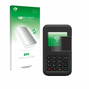 Front side of a product packaging with the brand logo upscreen. Next to it is the device Shopify WisePad 3 shown with the corr