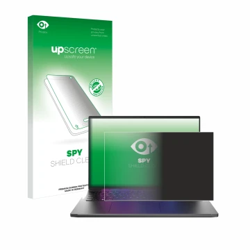 Front side of a product packaging with the brand logo upscreen. Next to it is the device Acer Swift Go 16 shown with the corre