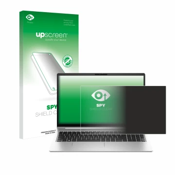 Front side of a product packaging with the brand logo upscreen. Next to it is the device HP EliteBook 640 G10 shown with the c