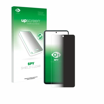 Front side of a product packaging with the brand logo upscreen. Next to it is the device Samsung Galaxy M55 shown with the cor