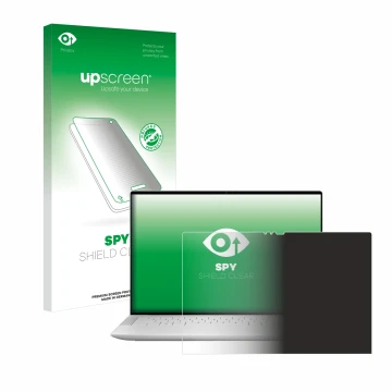 Front side of a product packaging with the brand logo upscreen. Next to it is the device Dell XPS 14 9440 Touch shown with the