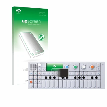 Front side of a product packaging with the brand logo upscreen. Next to it is the device Teenage Engineering OP-1 Sampler & Co