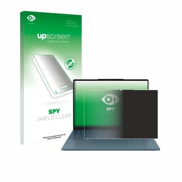 Front side of a product packaging with the brand logo upscreen. Next to it is the device Lenovo Yoga Pro 7 Gen 9 14