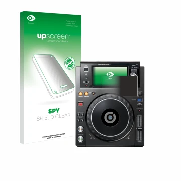 Front side of a product packaging with the brand logo upscreen. Next to it is the device Pioneer XDJ -1000MK2 shown with the c