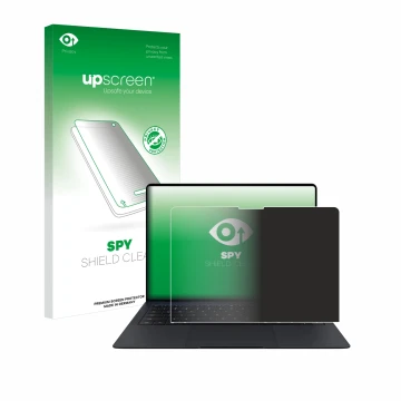 Front side of a product packaging with the brand logo upscreen. Next to it is the device Huawei MateBook X Pro 2024 shown with