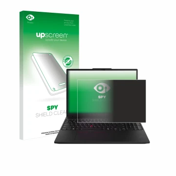 Front side of a product packaging with the brand logo upscreen. Next to it is the device Lenovo ThinkPad P16s Gen 3 shown with