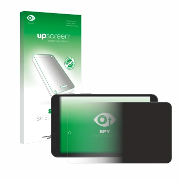 Front side of a product packaging with the brand logo upscreen. Next to it is the device Mediacom SmartPad Iyo 8 shown with th