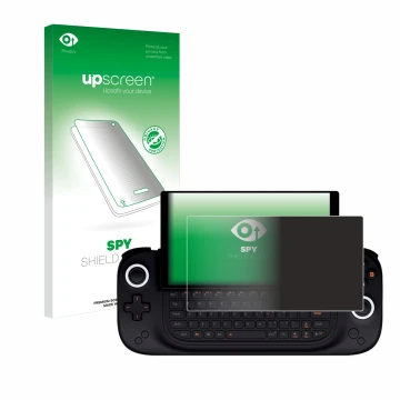 Front side of a product packaging with the brand logo upscreen. Next to it is the device Ayaneo Slide shown with the correspon