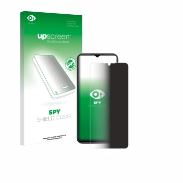 Front side of a product packaging with the brand logo upscreen. Next to it is the device ZTE Blade A54 shown with the correspo