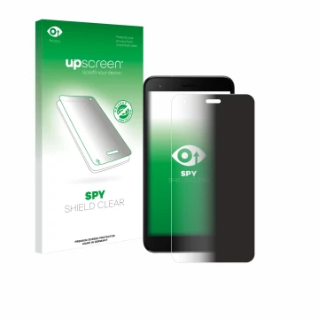 Front side of a product packaging with the brand logo upscreen. Next to it is the device ZTE Blade A35 lite shown with the cor