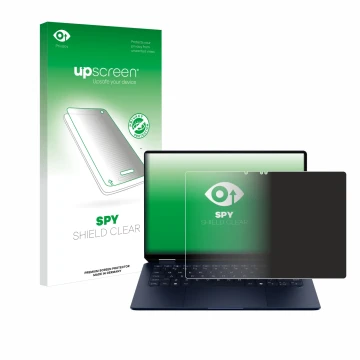 Front side of a product packaging with the brand logo upscreen. Next to it is the device HP OmniBook Ultra Flip 14-fh shown wi