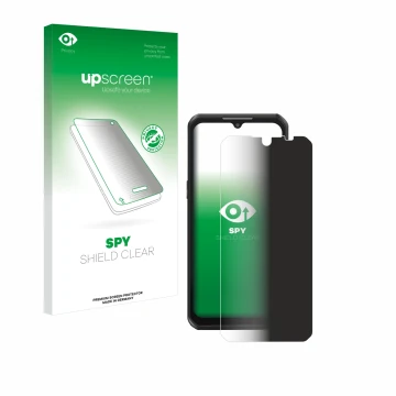 Front side of a product packaging with the brand logo upscreen. Next to it is the device Oukitel WP39 shown with the correspon