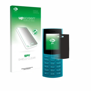 Front side of a product packaging with the brand logo upscreen. Next to it is the device Nokia 105 4G 2nd Edition shown with t
