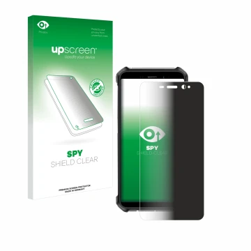 Front side of a product packaging with the brand logo upscreen. Next to it is the device Ulefone Armor X12 shown with the corr
