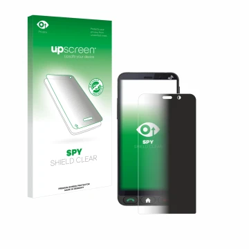 Front side of a product packaging with the brand logo upscreen. Next to it is the device Brondi Amico Vero 4G shown with the c