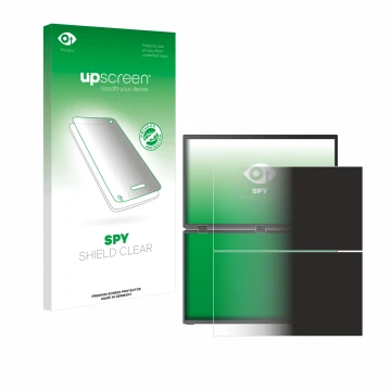 Front side of a product packaging with the brand logo upscreen. Next to it is the device Uperfect UStation Delta Max 18.5