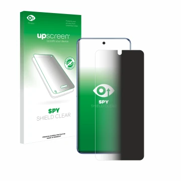 Front side of a product packaging with the brand logo upscreen. Next to it is the device Vivo V50 shown with the corresponding