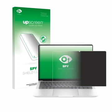 Front side of a product packaging with the brand logo upscreen. Next to it is the device HP EliteBook X G1a 14