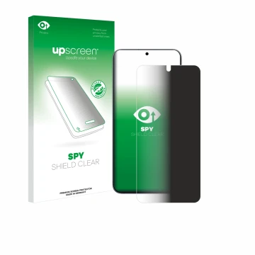 Front side of a product packaging with the brand logo upscreen. Next to it is the device Samsung Galaxy S25 Enterprise Edition