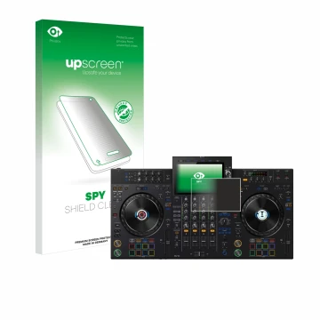 Front side of a product packaging with the brand logo upscreen. Next to it is the device Pioneer XDJ-AZ shown with the corresp