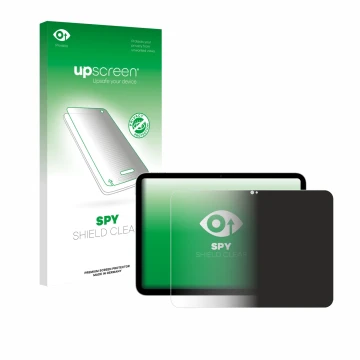 Front side of a product packaging with the brand logo upscreen. Next to it is the device Apple iPad A16 11