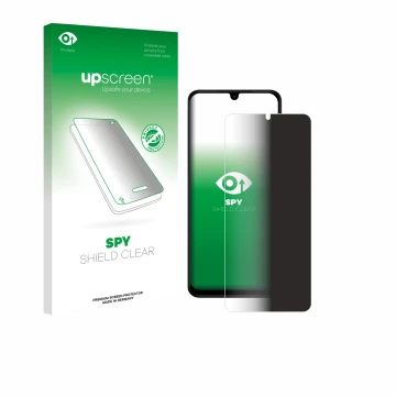 Front side of a product packaging with the brand logo upscreen. Next to it is the device Xiaomi Redmi A5 shown with the corres