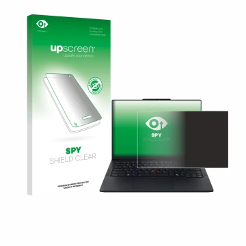 Front side of a product packaging with the brand logo upscreen. Next to it is the device Lenovo ThinkPad E14 Gen 7 shown with 