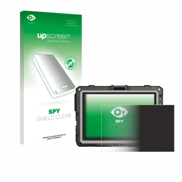 Front side of a product packaging with the brand logo upscreen. Next to it is the device Getac UX10 G3 shown with the correspo