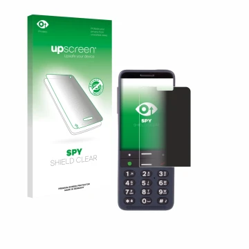 Front side of a product packaging with the brand logo upscreen. Next to it is the device BlindShell Classic 3 shown with the c