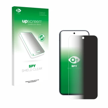 Front side of a product packaging with the brand logo upscreen. Next to it is the device Google Pixel 10 Pro XL shown with the